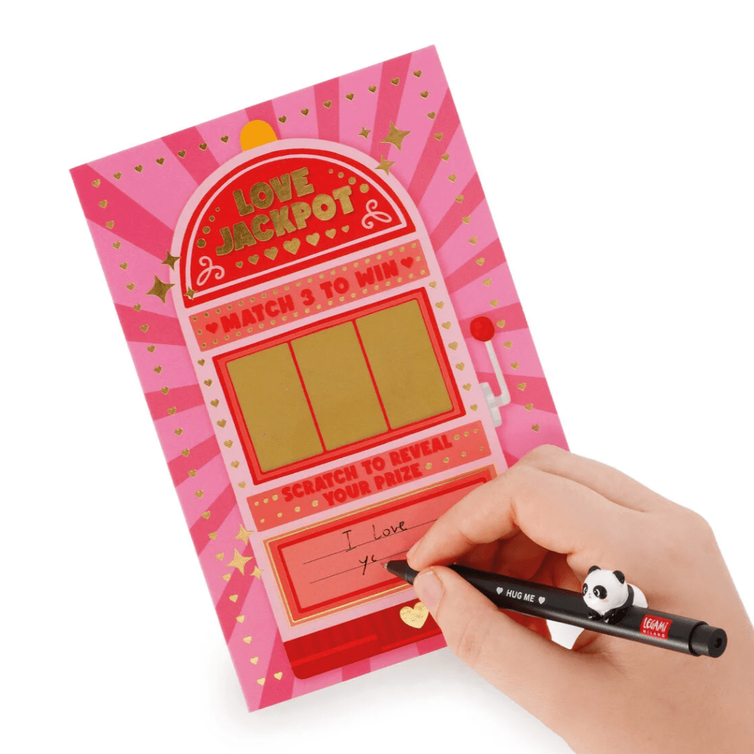 Cartão de felicitações "Raspe para revelar" - Prémio do Amor - Legami - Papelaria Encantada