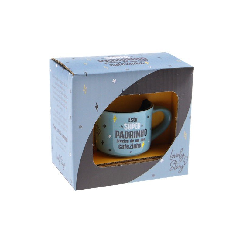 Chávena café Padrinho este super padrinho precisa de um cafezinho - Papelaria Encantada