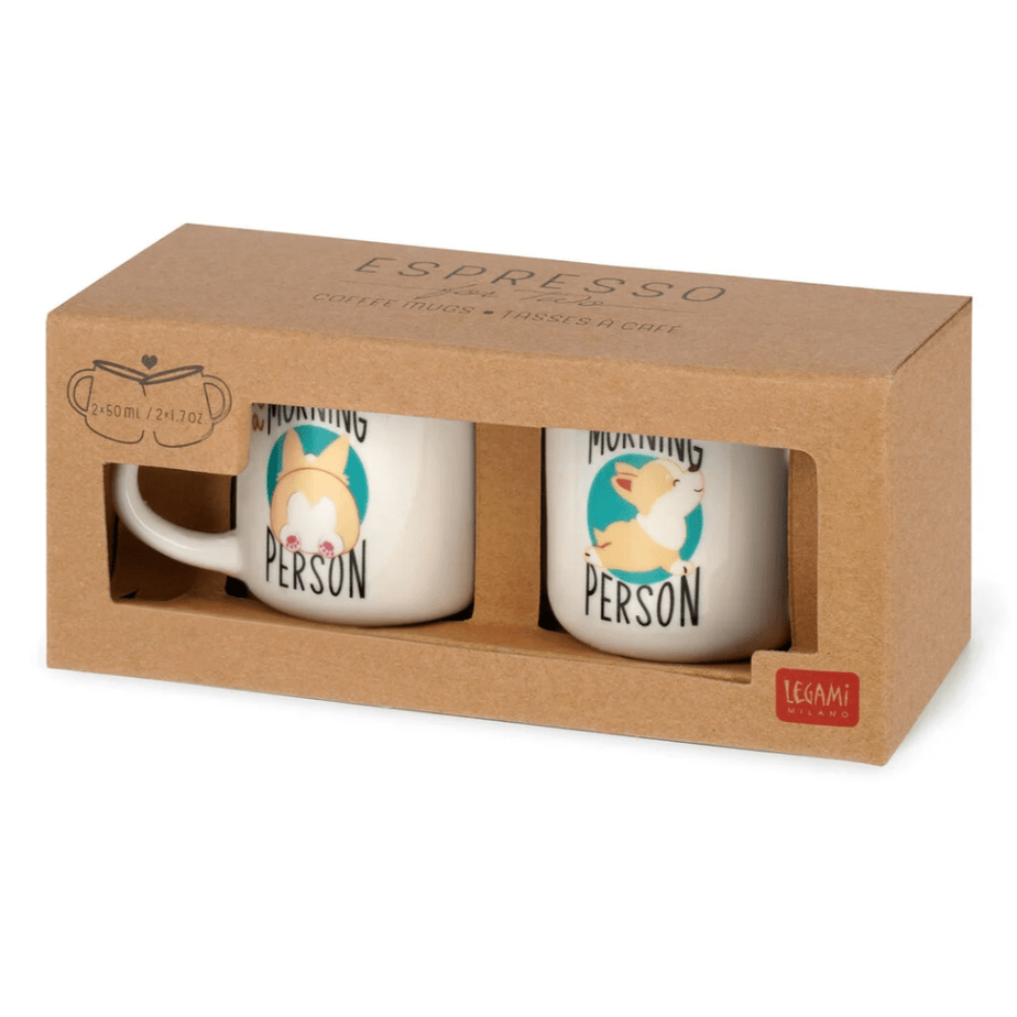 Chávenas de café - Expresso para dois - Corgi Legami - Papelaria Encantada