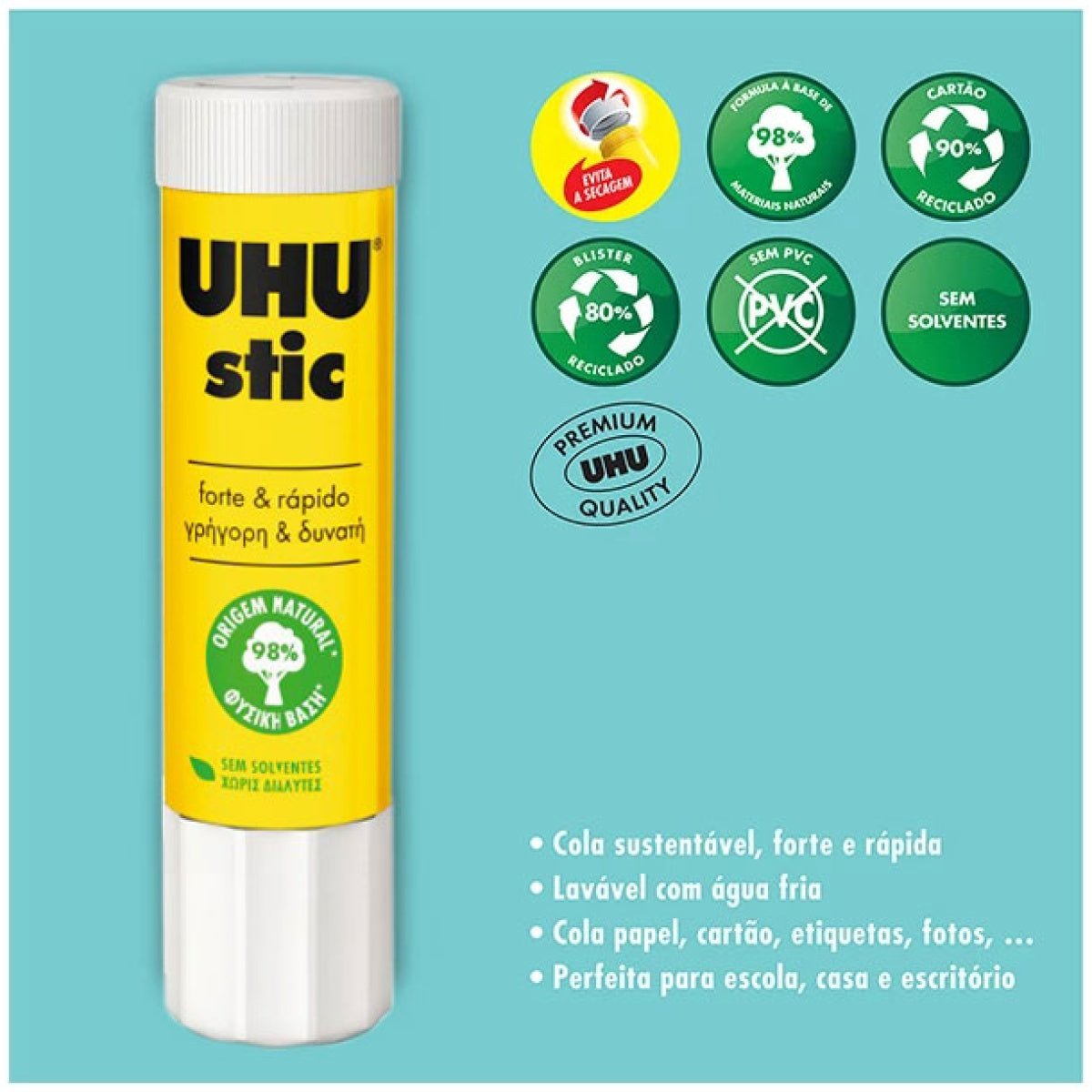 Cola Stick Uhu 21g - Papelaria Encantada