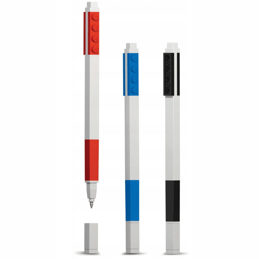 Conjunto 3 canetas Lego - Papelaria Encantada