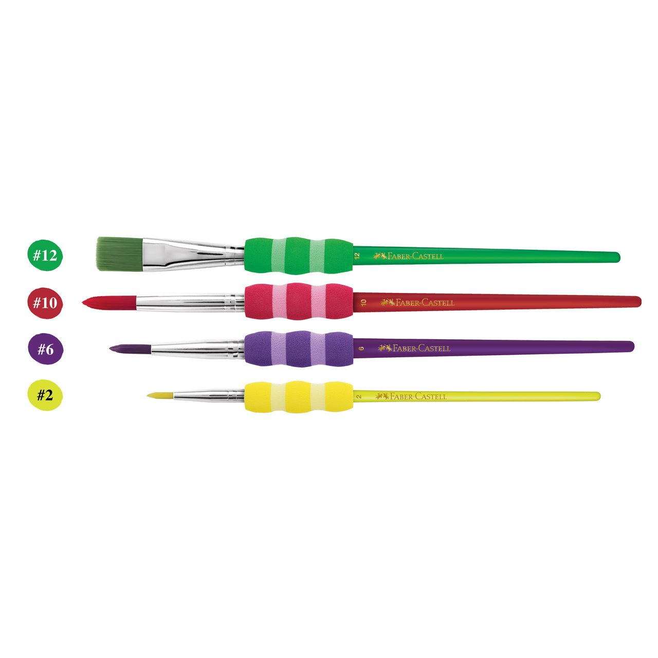 Conjunto 4 pinceis Faber-Castell Soft Touch - Papelaria Encantada