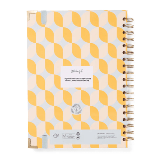 Conjunto Agenda 25-26 + Caneta - No Stress Mr. Wonderful - Papelaria Encantada