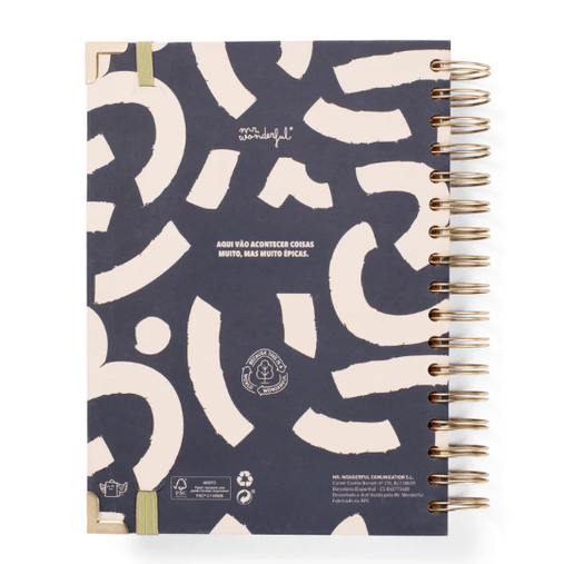 Conjunto Agenda 25-26 + Caneta - Tudo Perfeito - Papelaria Encantada