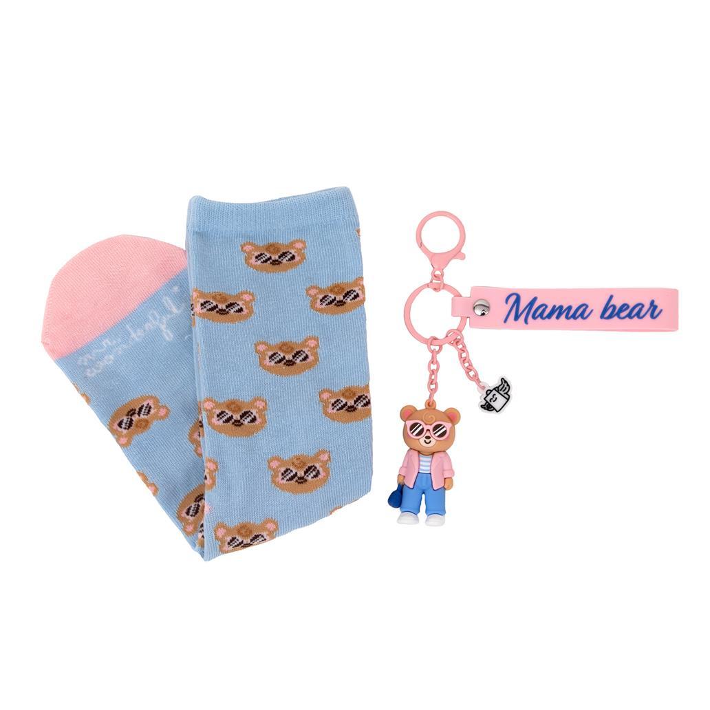 Conjunto com Meias + Porta - chaves - Mama bear - Mr Wonderful - Papelaria Encantada