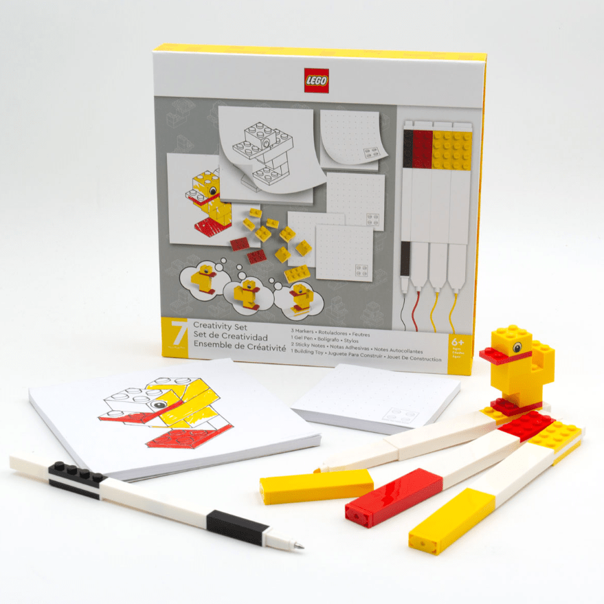 Conjunto Creatividade Lego 7 artigos - Papelaria Encantada