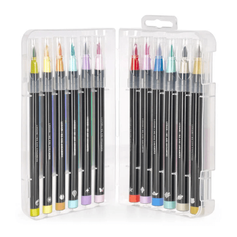 Conjunto de 12 marcadores de pincel pastel Legami - Papelaria Encantada