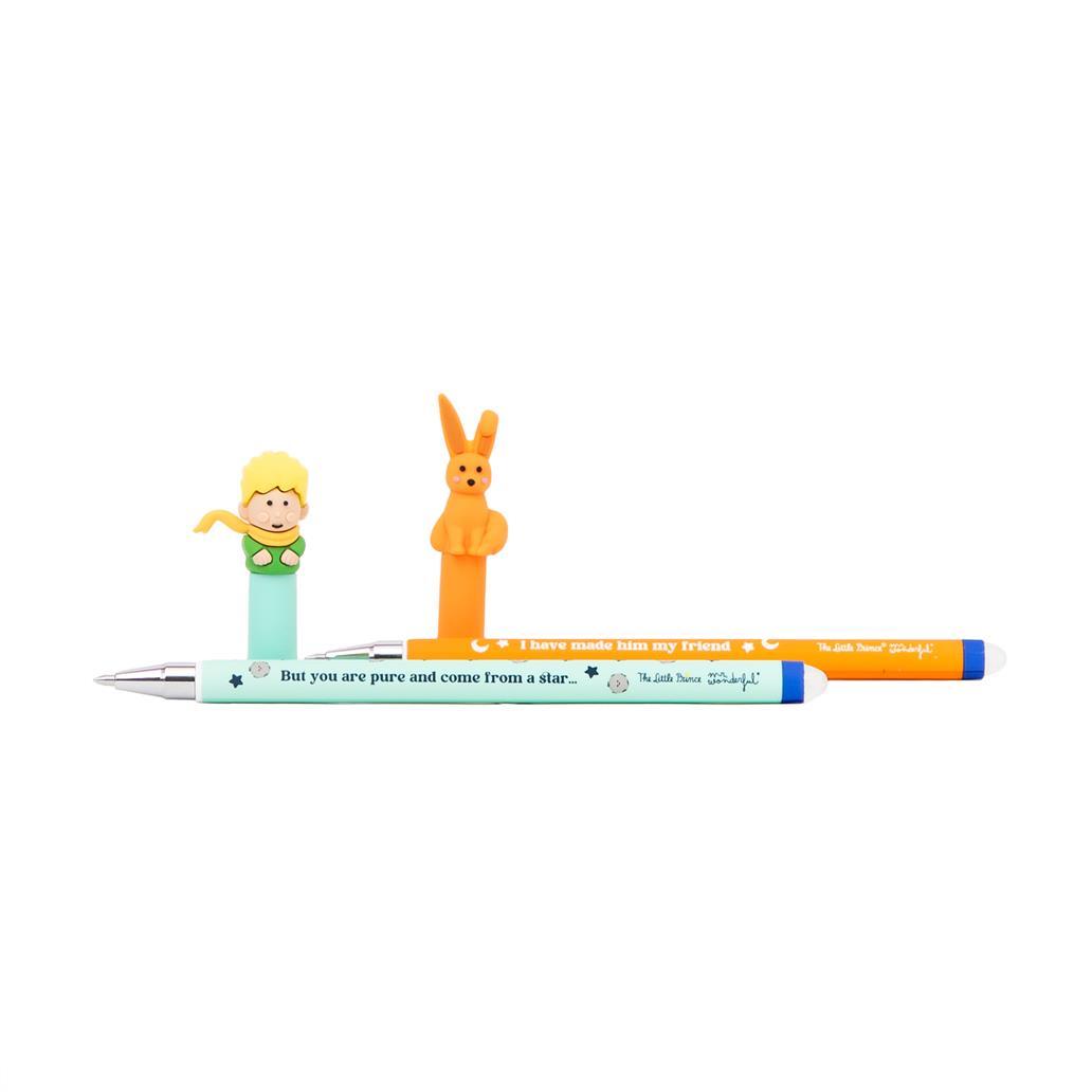 Conjunto de 2 canetas apagáveis Bo - Bo - O Principezinho e a Raposa Mr. Wonderful - Papelaria Encantada