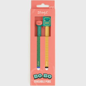 Conjunto de 2 Canetas Apagáveis Bo-Bo - Para Escrever Histórias Memoráveis Mr. Wonderful Sant Jordi - Papelaria Encantada