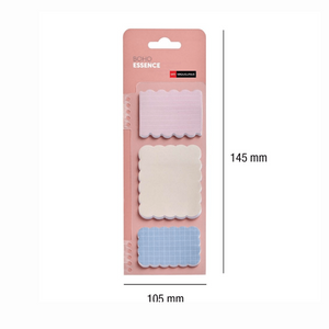 Conjunto de 3 blocos de notas adesivas Miquelrius Boho Essence - Papelaria Encantada