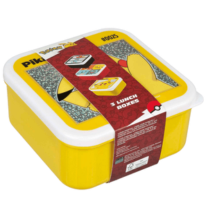 Conjunto de 3 caixas lanche Pokemon - Papelaria Encantada