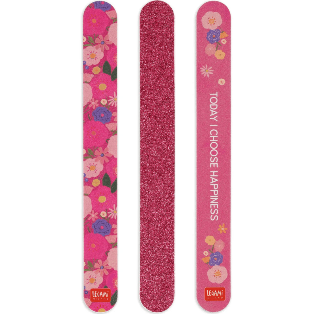 Conjunto de 3 Limas de Unhas - Flores - Unhas Antes dos Homens - Legami - Papelaria Encantada