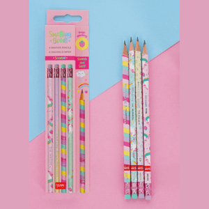 Conjunto de 4 Lápis HB Perfumados Unicórnio Legami - Papelaria Encantada