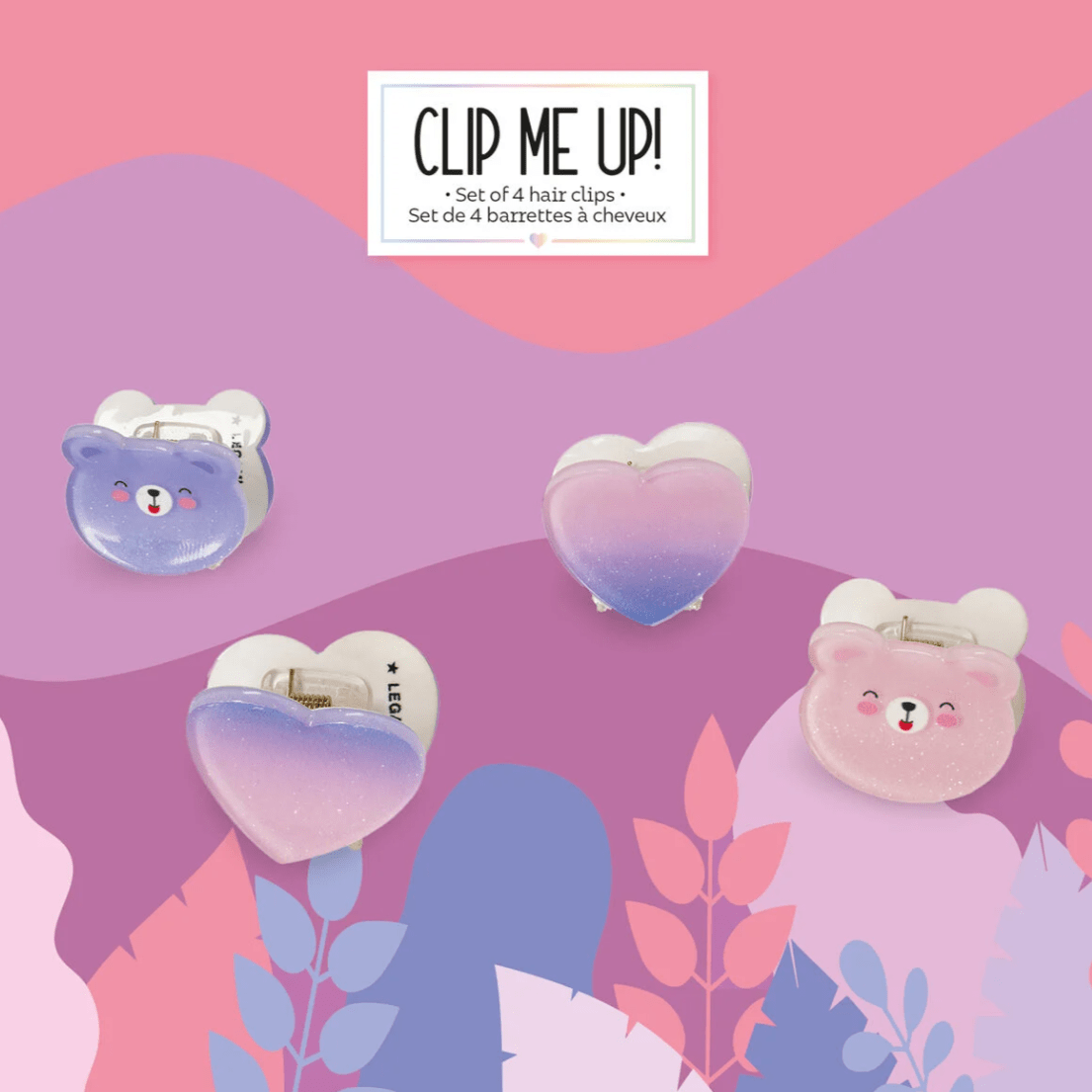 Conjunto de 4 mini ganchos de cabelo em forma de ursinho - Legami - Papelaria Encantada