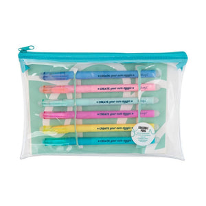 Conjunto de 6 esferográficas de cores de apagar - Create your own magic - Mr. Wonderful - Papelaria Encantada