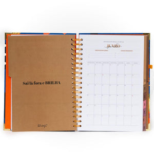 Conjunto de Agenda Office 2026 Semanal Grande + Esferográfica - Non stop como estilo de vida - Papelaria Encantada