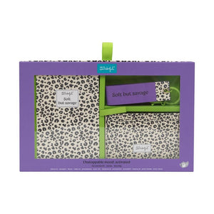 Conjunto de caderno A6 + porta moedas + porta - chaves estampado animal com bolinhas Mr.Wonderful - Papelaria Encantada