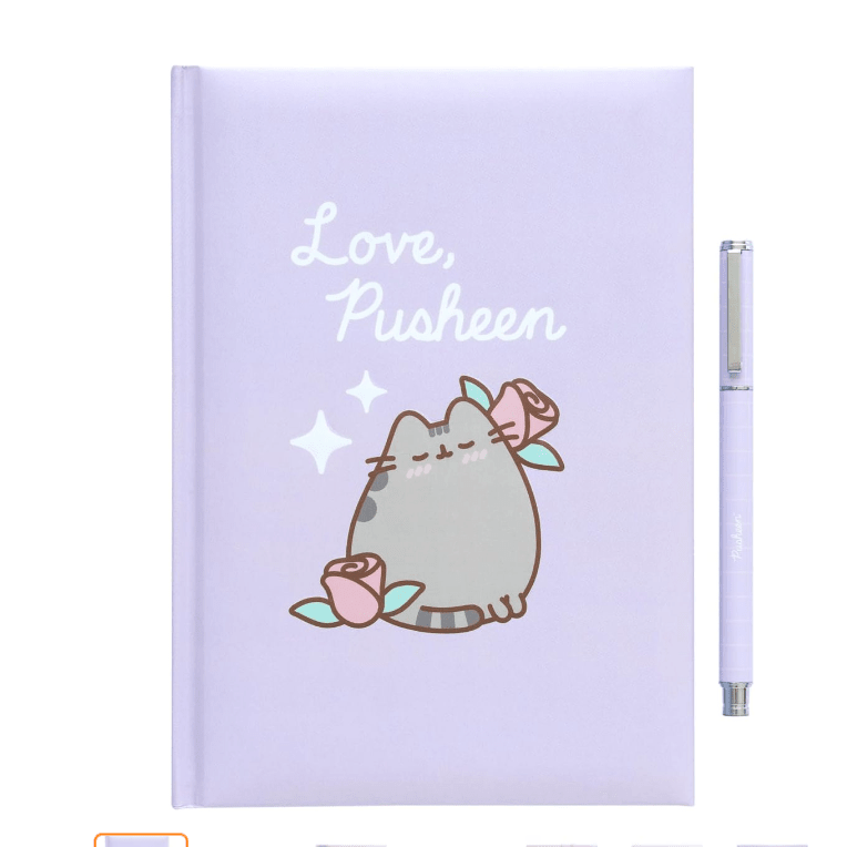 Conjunto de caderno com caneta A5 Pusheen Moments - Papelaria Encantada