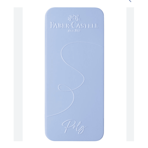 Conjunto de Escrita Faber - Castell com Esferográfica Poly Ball e Caneta de Tinta Permanente - Azul - Papelaria Encantada