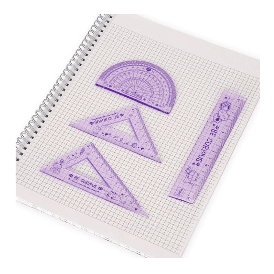 Conjunto de geometria Gato - Você arrasa! Legami - Papelaria Encantada