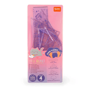 Conjunto de geometria Gato - Você arrasa! Legami - Papelaria Encantada