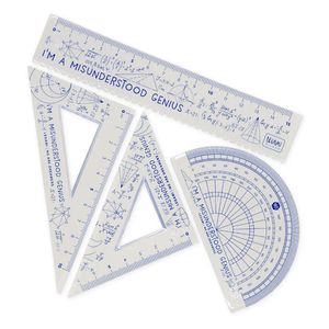 Conjunto de geometria Genius - Você arrasa! Legami - Papelaria Encantada