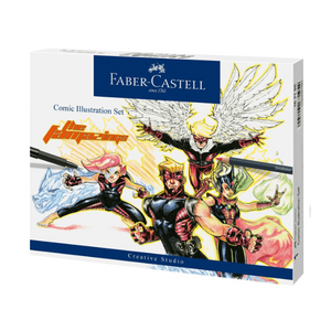 Conjunto de ilustrações em banda desenhada - Faber - Castell - Papelaria Encantada