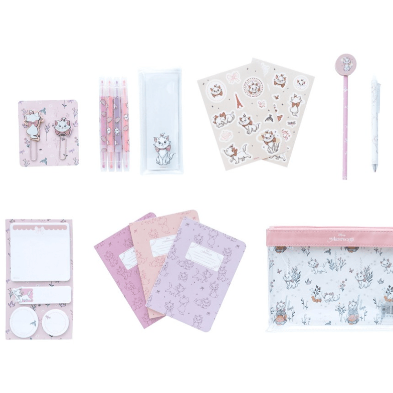 Conjunto de papelaria Bonjour Marie - Papelaria Encantada