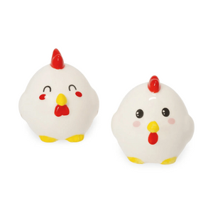 Conjunto de Saleiro e Pimenteiro de Cerâmica Galinha Legami - Papelaria Encantada