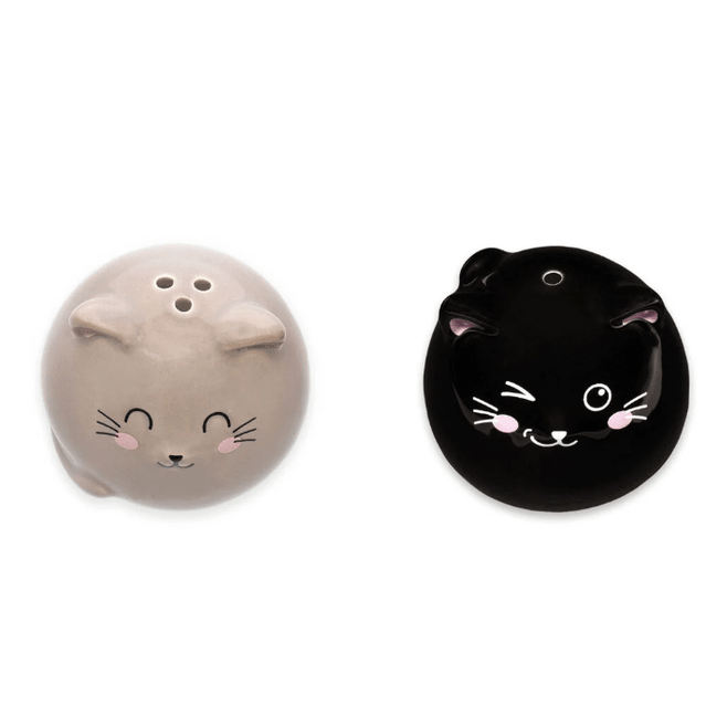 Conjunto de Saleiro e Pimenteiro de Cerâmica Gatos Legami - Papelaria Encantada
