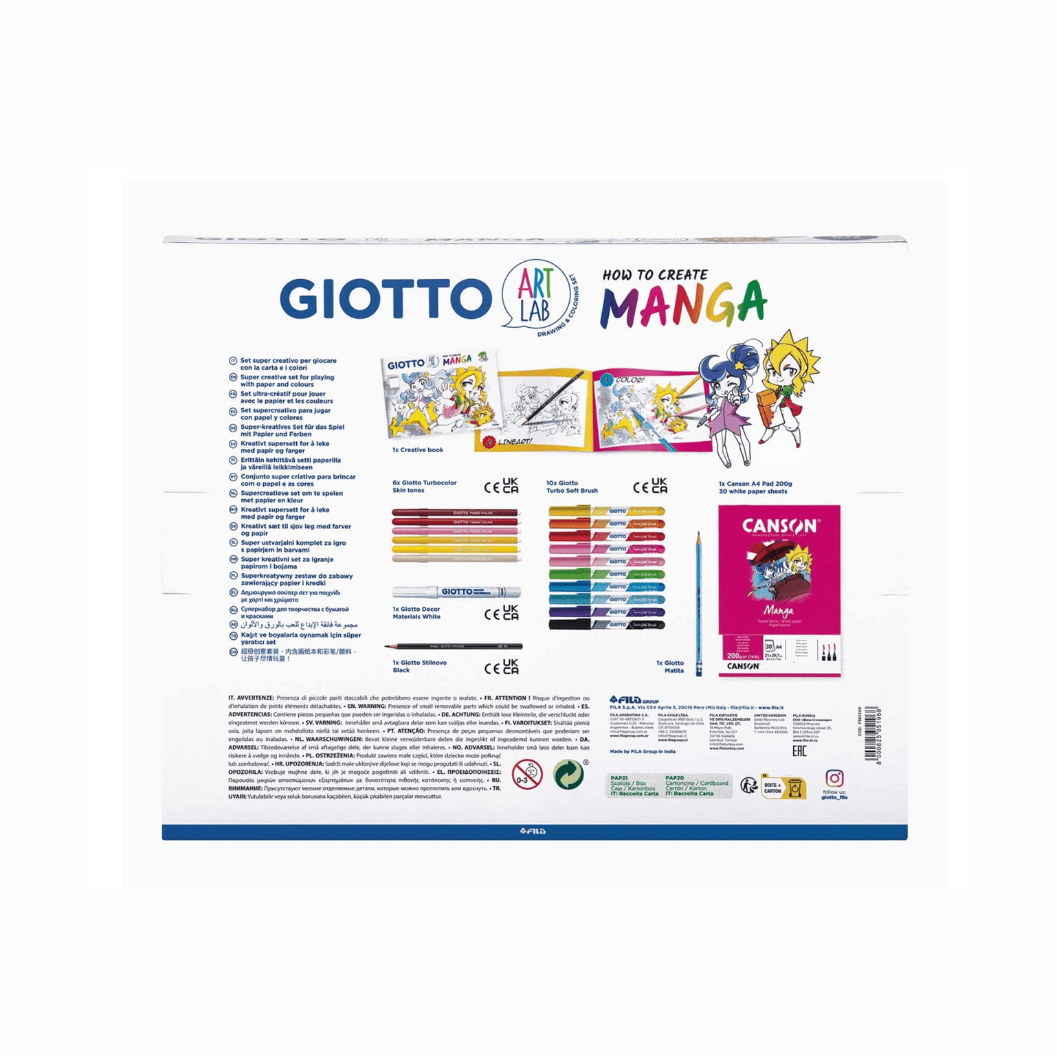 Conjunto GIOTTO Art Lab Mangá - Papelaria Encantada