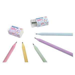 Conjunto Giotto Candy Collection 10 lápis + afia + borracha - Papelaria Encantada