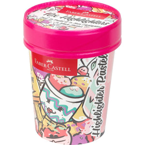 Copo Gelado Textmarker TL C/ 10 unidades Faber - Castell cores pastel - Papelaria Encantada