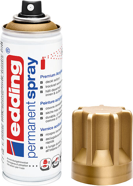 Spray acrílico permanente edding 5200 de 200 ml Ouro Rico