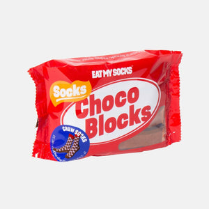 Meias Eat My Socks Choco Blocks - embalagem Tablete de chocolate