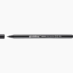 Marcador edding 1200 Colourpen Ponta Fina 1 mm — Preto