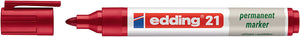 Marcador Permanente edding 21 EcoLine 1,5–3 mm — Vermelho