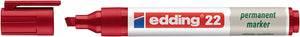 Marcador Permanente edding 22 EcoLine 1–5 mm — Vermelho