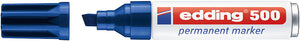Marcador Permanente edding 500 Ponta Biselada 2–7 mm — Azul