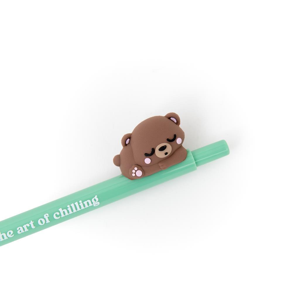 Esferográfica 3D Urso Lazy Bo - bo - The art of chilling - Mr. Wonderful - Papelaria Encantada