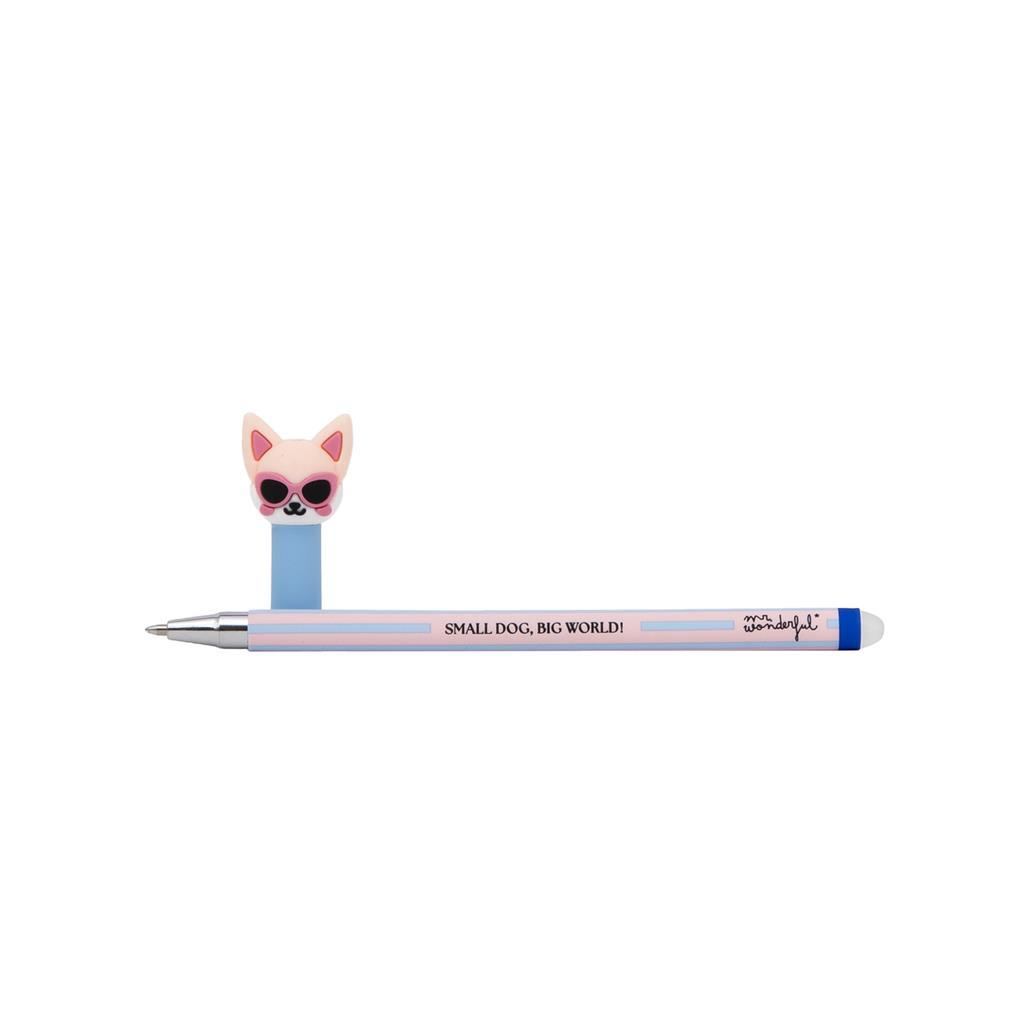 Esferográfica apagável Bo - Bo Chihuahua - Small dog, big world! - Mr. Wonderful - Papelaria Encantada