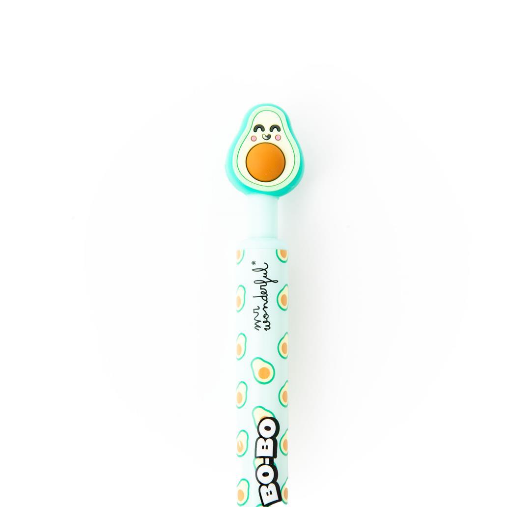 Esferográfica apagável Bo - Bo Click - Abacate Mr. Wonderful - Papelaria Encantada