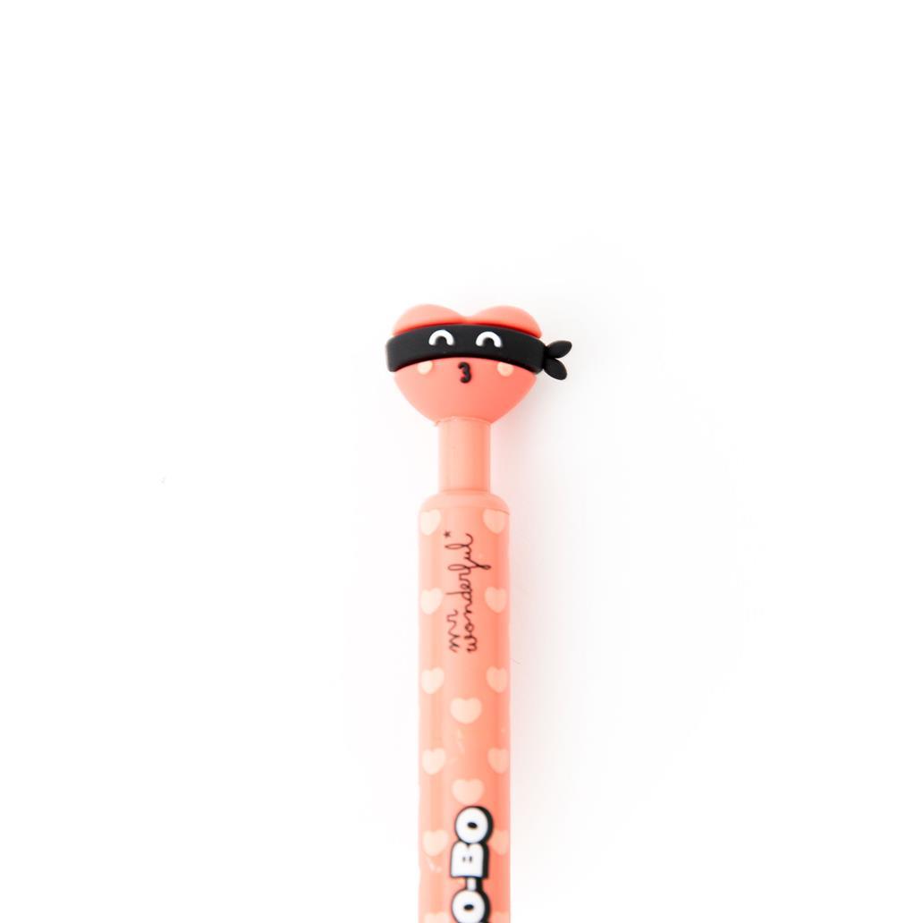 Esferográfica apagável Bo - Bo Click - Coraçao bandido - Mr. Wonderful - Papelaria Encantada