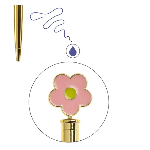 Esferográfica Miquelrius Toalla Boho Essence Flor Rosa - Papelaria Encantada