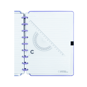 Esquadro e transferidor para caderno inteligente - Papelaria Encantada