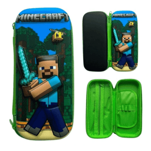 Estojo 3D Minecraft - Papelaria Encantada