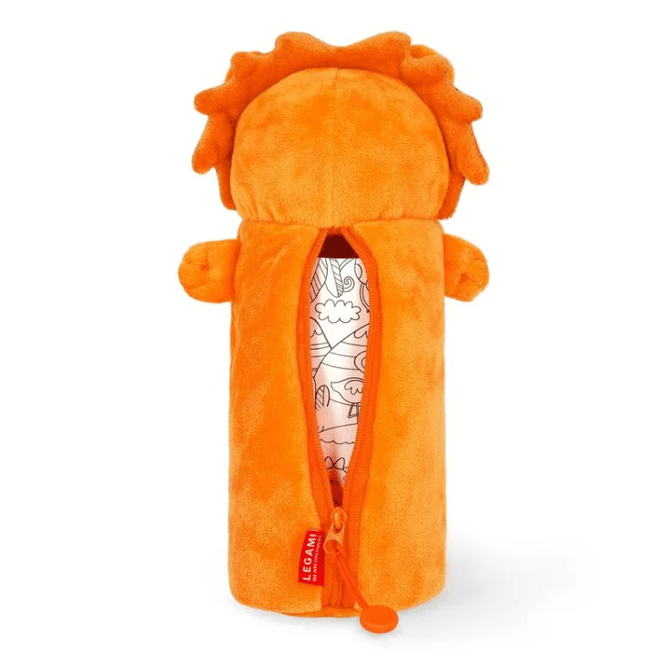 Estojo para lápis - super macio Leão de pelucia Legami - Papelaria Encantada