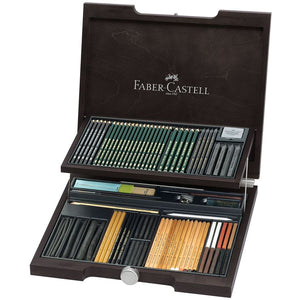 Estojo de Madeira Faber-Castell Pitt Monochrome – Desenho Artístico
