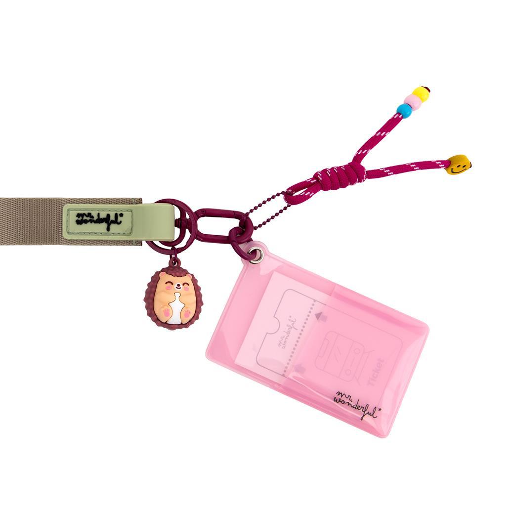 Fita Lanyard com Porta-cartões - Ouriço - Mr. Wonderful - Papelaria Encantada