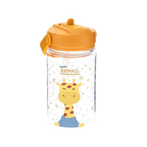Garrafa de plástico 330ml Aurea kids - Girafa - Papelaria Encantada
